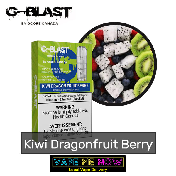 STLTH G-Blast Pods Kiwi Dragonfruit Berry flavor 