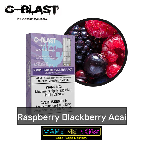 STLTH G-Blast Pods Raspberry Blackberry Acai flavor 