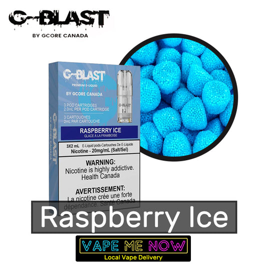 STLTH G-Blast Pods Raspberry Ice flavor 