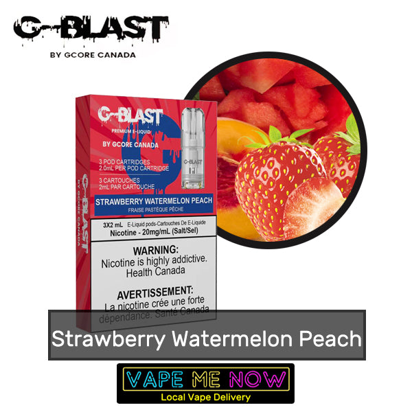 STLTH G-Blast Pods Strawberry Watermelon Peach flavor 