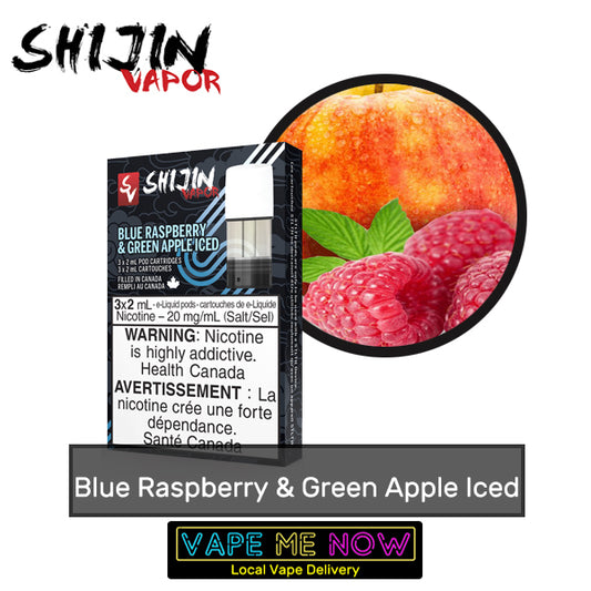 STLTH Premium Pods Blue Raspberry & Green Apple Iced flavor 