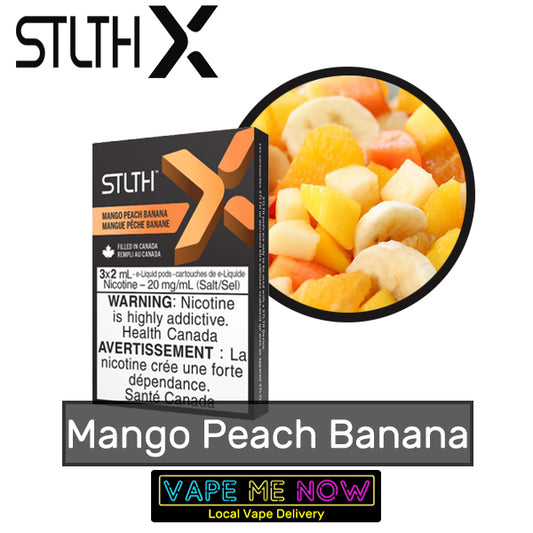 STLTH X Pods Mango Peach Banana flavor 