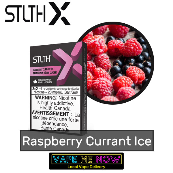 STLTH X Pods Raspberry Currant Ice flavor 