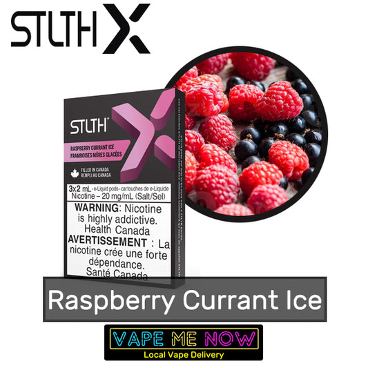 STLTH X Pods Raspberry Currant Ice flavor 