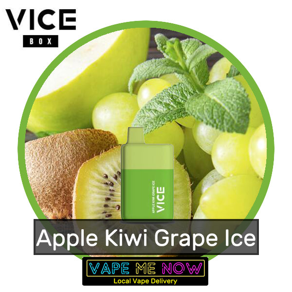 Vice Box Disposable Apple Kiwi Grape Ice flavor 