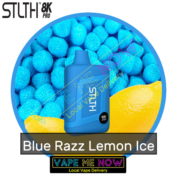 STLTH 8K Pro Disposable Blue Razz Lemon Ice flavor