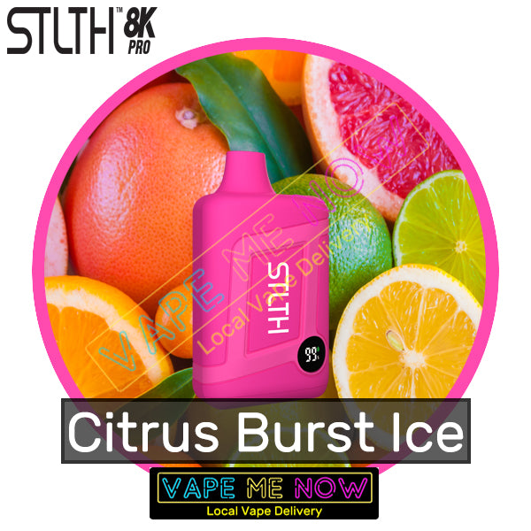 STLTH 8K Pro Disposable Citrus Burst Ice flavor