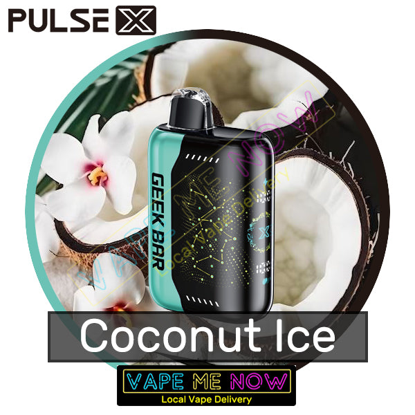 coconut geek bar pulse X - Ice pink berry Nicotine:0% (0mg) AEGIS BATTERY CAP |