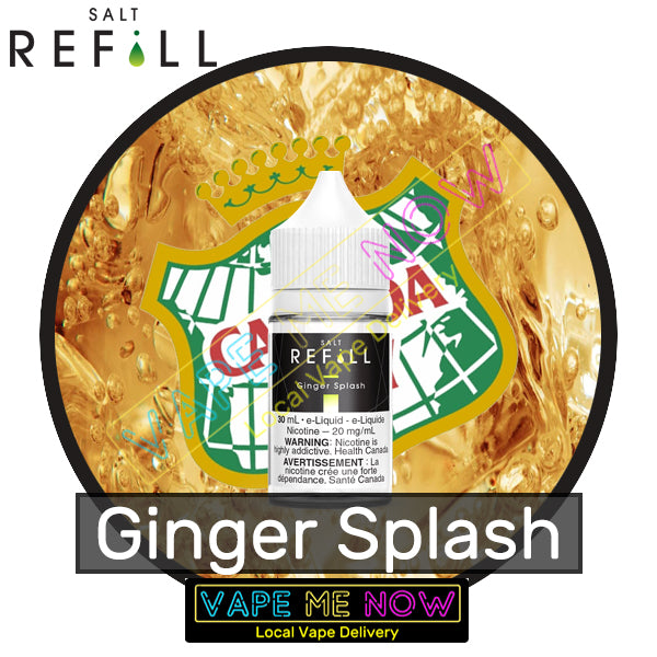 Refill Salt Ginger Splash flavor bottle of juice