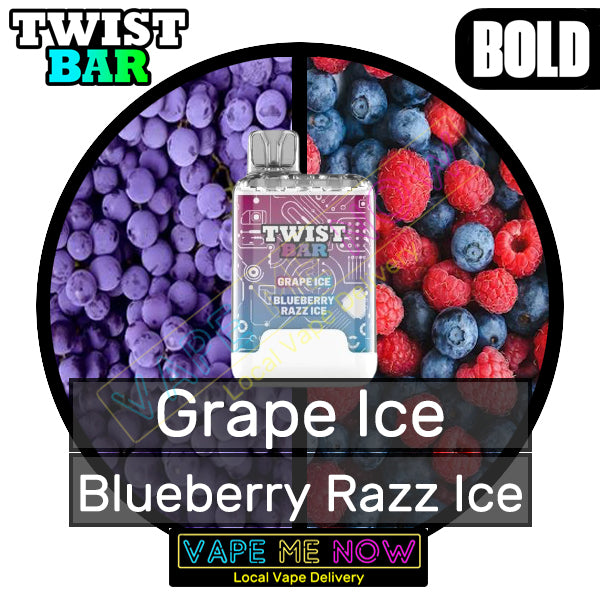 Twist Bar - Grape Ice | Blueberry Razz Ice