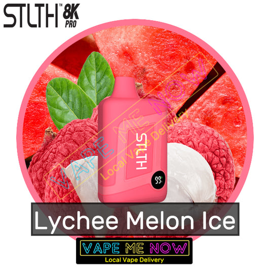 STLTH 8K Pro Disposable Lychee Melon Ice flavor