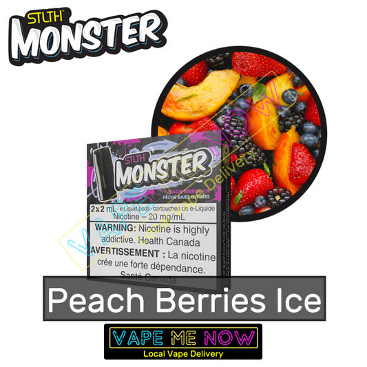 STLTH MONSTER - Peach Berries Ice