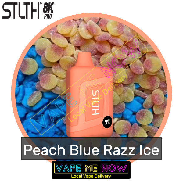 STLTH 8K Pro Disposable Peach Blue Razz Ice flavor