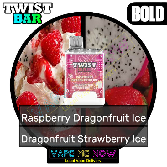 Twist Bar - Raspberry Dragonfruit Ice | Dragonfruit Strawberry Ice