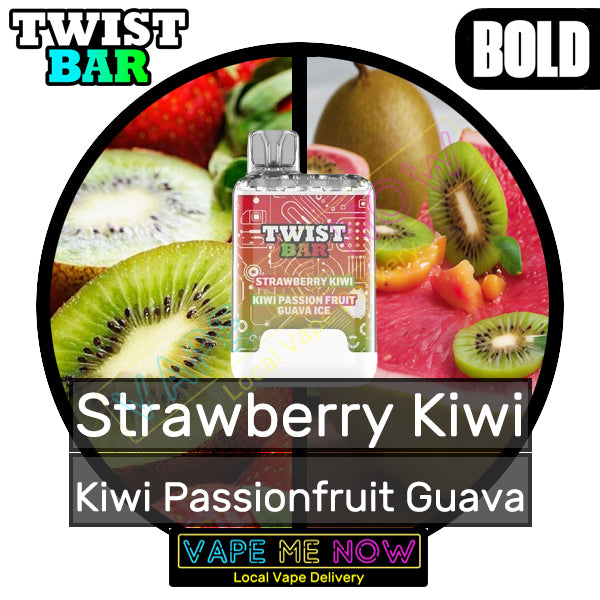 Twist Bar - Strawberry Kiwi | Kiwi Passionfruit Guava